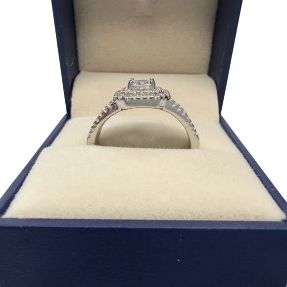 Asscher Cut 2.50 ct Lab Created White Sapphire Ring size 10 - Picture 10 of 11